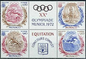 Монако 1972, Олимпиада в Мюнхене, Конный спорт, 2 пары с купонами посередине